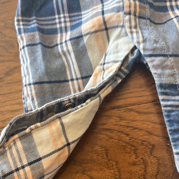 7 for all mankind Plaid Baby Onesie Polo Outfit - Picture 5 of 6